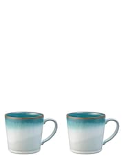 Denby Set of 2 Green Azure Haze Large Mugs - Image 2 of 3