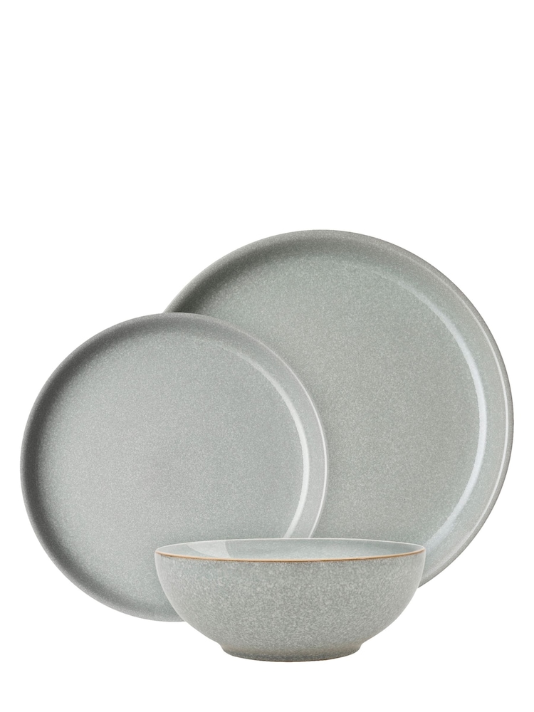 Denby Grey Elements Coupe 12 Piece Dinnerware Set - Image 4 of 4