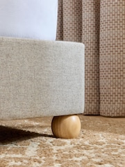 Wool Blend Natural Stone Farringdon Upholstered Ottoman Storage Bed Frame - Image 5 of 8