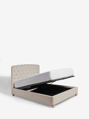 Wool Blend Natural Stone Farringdon Upholstered Ottoman Storage Bed Frame - Image 7 of 8