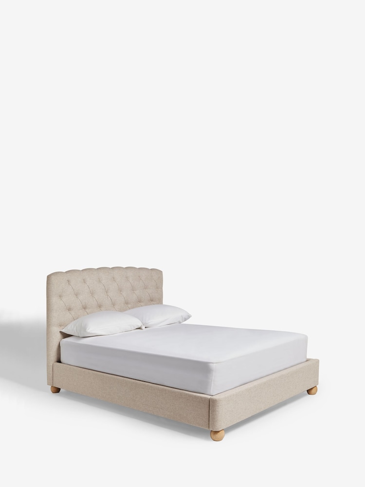 Wool Blend Natural Stone Farringdon Upholstered Ottoman Storage Bed Frame - Image 9 of 9