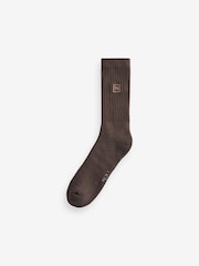Khaki Green/Black 4 Pack Cushioned Sole Sport Socks - Image 4 of 6