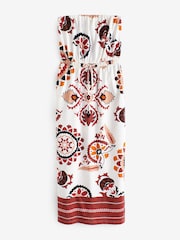 Red Paisley Bandeau Midi Dress - Image 7 of 8