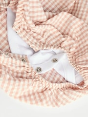 Neutral Gingham Woven Baby Bloomer Dungaree And Bodysuit Set (0mths-2yrs) - Image 13 of 13