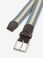 Blue Stripe Woven Plait Belt - Image 2 of 2