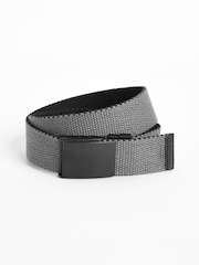 Grey/Black Reversible Woven Belt - Image 1 of 4