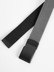 Grey/Black Reversible Woven Belt - Image 4 of 4