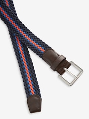 Navy/Orange Woven Plait Belt - Image 2 of 2
