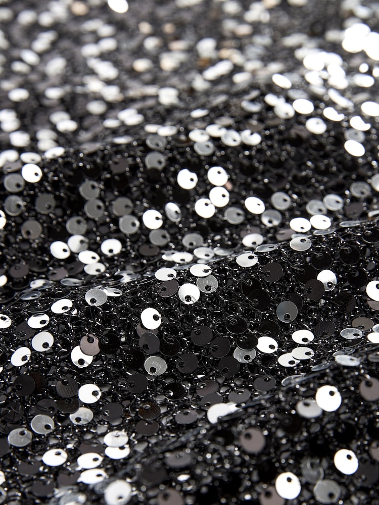Black Sequin Scarf Cami Top - Image 7 of 7