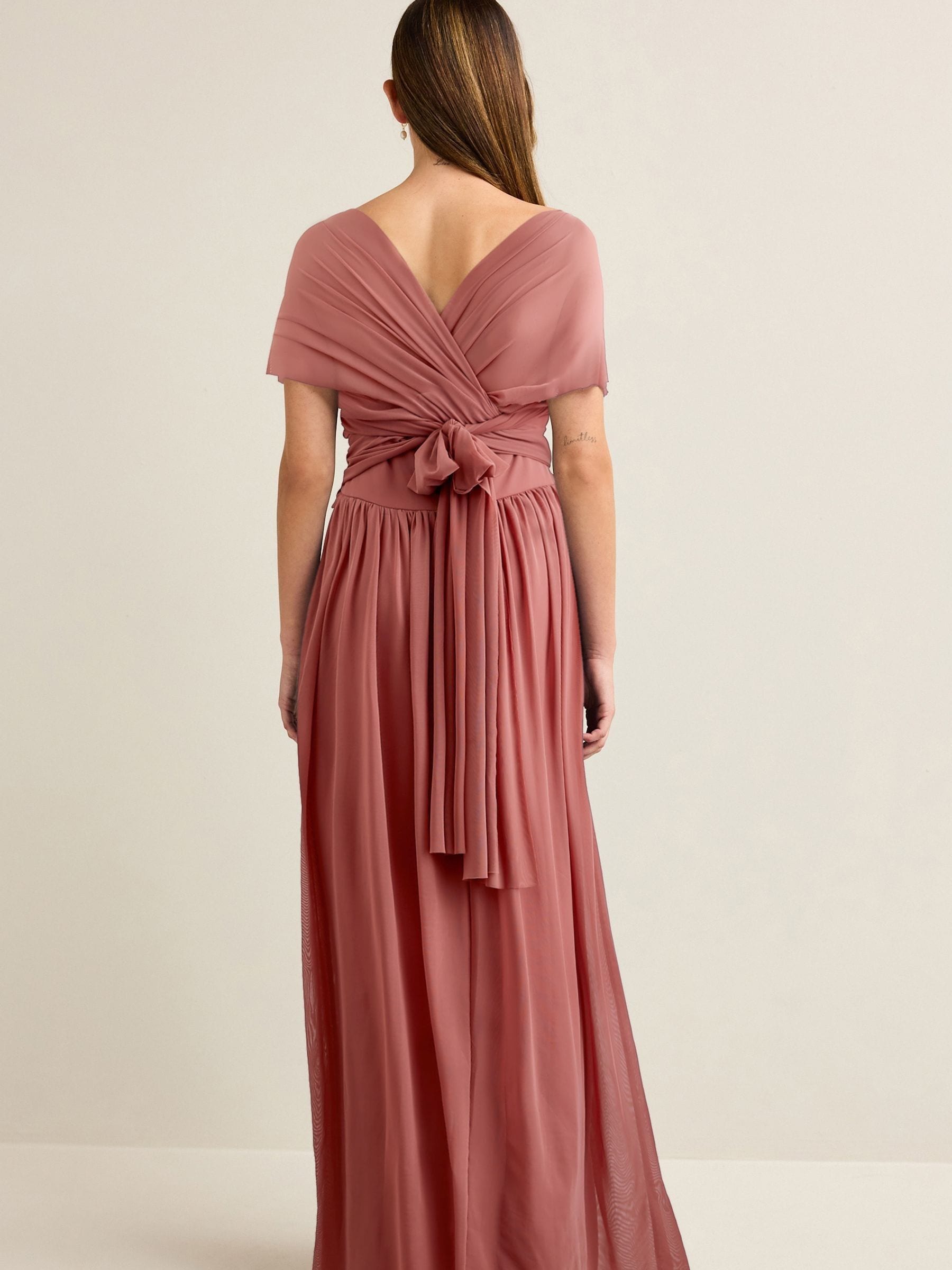 blush pink multiway bridesmaid dresses Emily Rose Blush Pink Multiway Bridesmaid Dress (One Size)