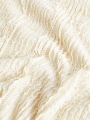 Cream Bandeau Textured Midi Dress - Image 6 of 6