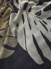 Black Palm Leaf Print Crinkle Mesh Volume Cami Maxi Dress - Image 8 of 8