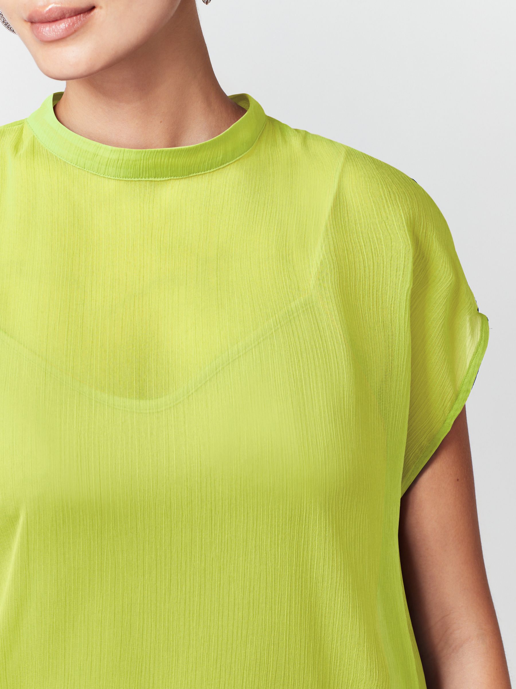 Lime green sheer top outlet