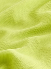 Lime Green Sheer Layer Cap Sleeve Top - Image 8 of 9