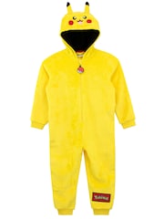 Character Yellow Pokemon Pikachu Fleece All In One - Image 1 of 6