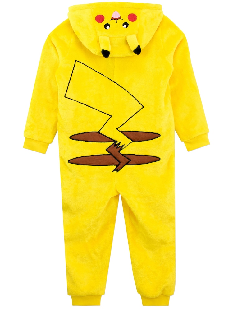 Character Yellow Pokemon Pikachu Fleece All In One - Image 2 of 6