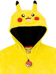 Character Yellow Pokemon Pikachu Fleece All In One - Image 3 of 6