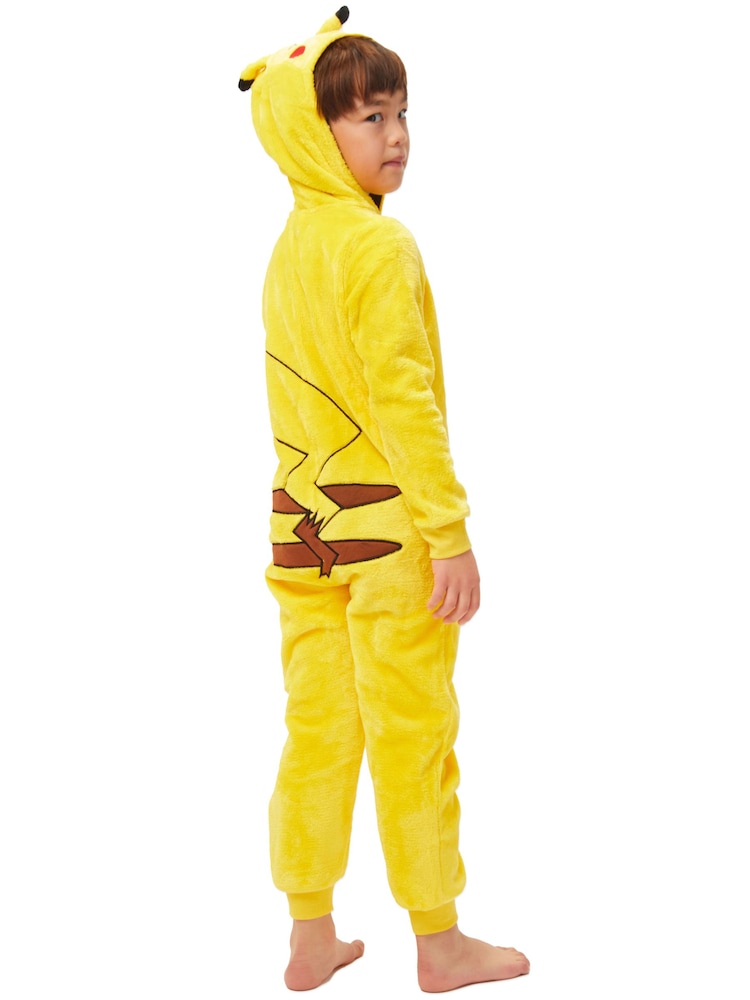 Character Yellow Pokemon Pikachu Fleece All In One - Image 6 of 6