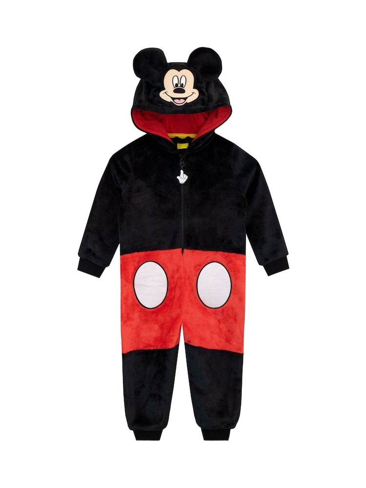 Character Black Mickey Mouse Mickey Mouse Fleece All-in-One - Image 1 of 4