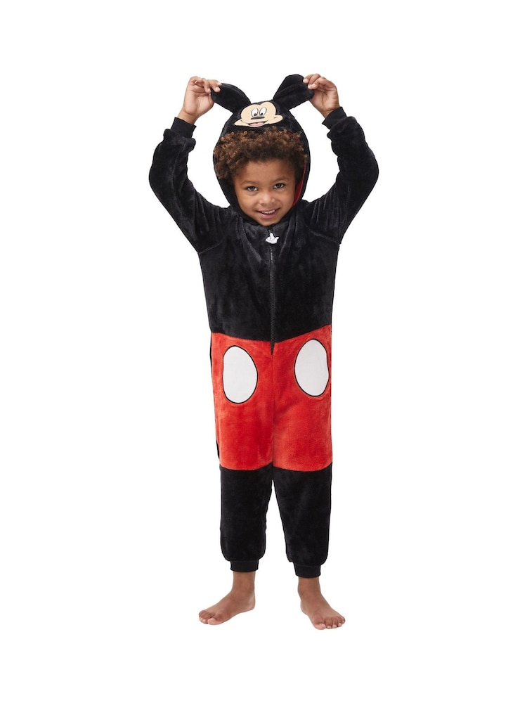 Character Black Mickey Mouse Mickey Mouse Fleece All-in-One - Image 3 of 4