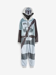 Character Grey Mandalorian Star Wars Star Wars The Mandalorian Fleece All-in-One - Image 1 of 3