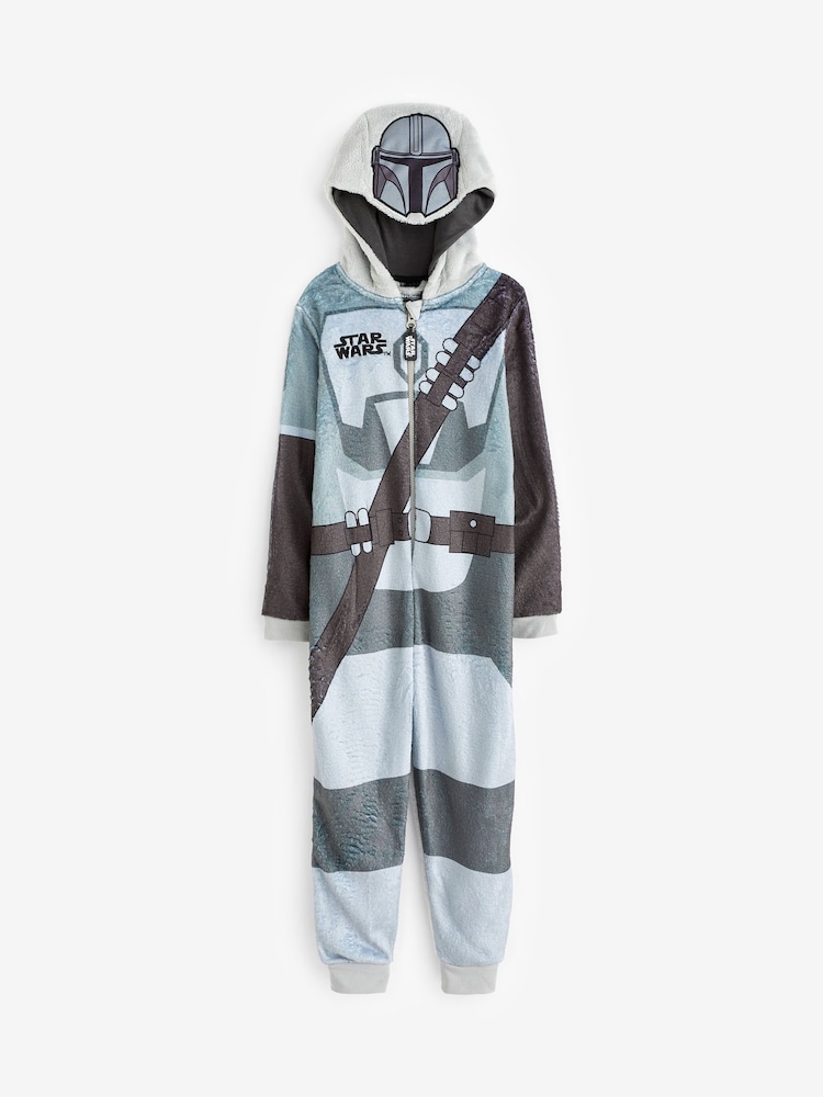Character Grey Mandalorian Star Wars Star Wars The Mandalorian Fleece All-in-One - Image 1 of 3