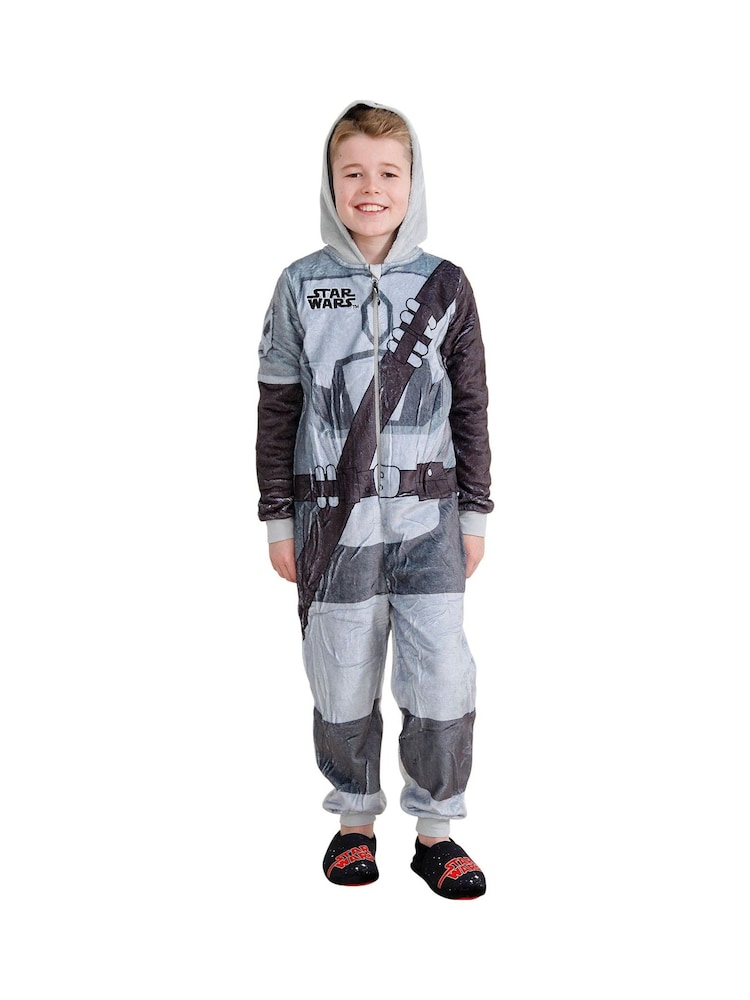 Character Grey Mandalorian Star Wars Star Wars The Mandalorian Fleece All-in-One - Image 2 of 3
