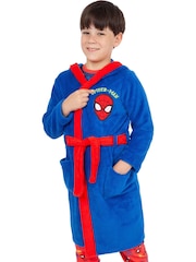 Character Blue 100% Cotton Spiderman Dressing Gown and Pyjamas Set - Image 7 of 9