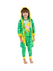 Character Green 100% Cotton George Pig Dressing Gown and Pyjamas Set - Image 1 of 11
