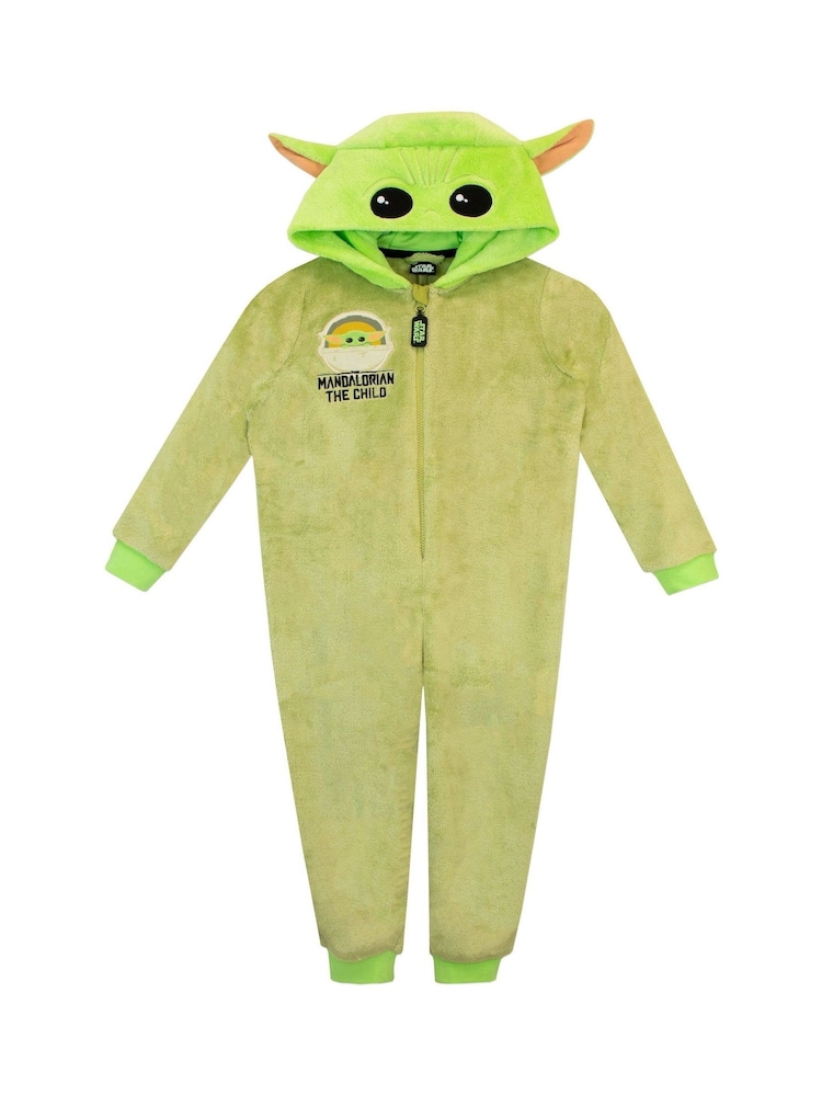 Character Green Mandalorian Star Wars Star Wars Grogu Fleece All-in-One - Image 2 of 9