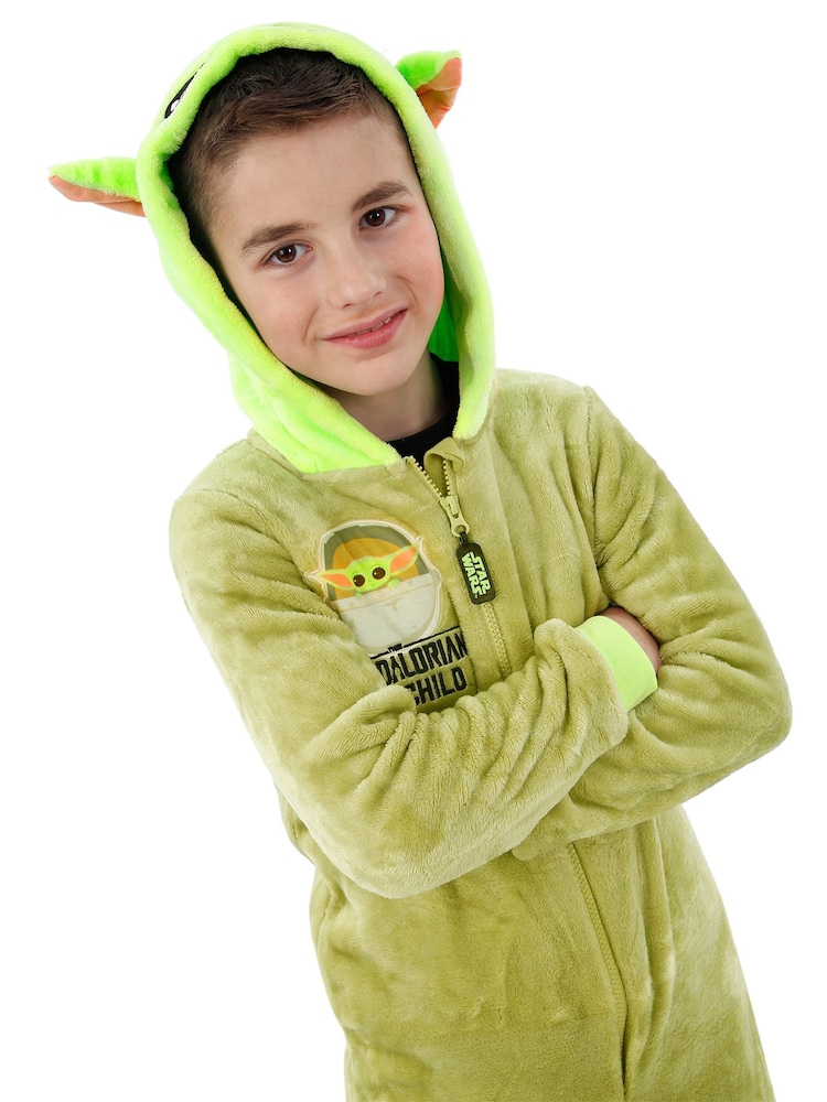 Character Green Mandalorian Star Wars Star Wars Grogu Fleece All-in-One - Image 5 of 9