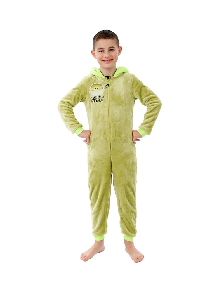 Character Green Mandalorian Star Wars Star Wars Grogu Fleece All-in-One - Image 6 of 9