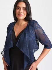 Scarlett & Jo Blue Crop Waterfall Cover Up - Image 4 of 4