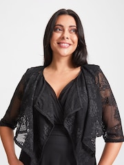 Scarlett & Jo Black Crop Waterfall Cover Up - Image 4 of 4