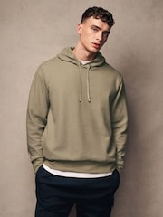 Stone Overhead Hoodie Lightweight Texture Seersucker Hoodie - Image 4 of 8