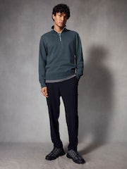 Blue Premium Jersey Quarter Zip Sweatshirt - Image 2 of 7