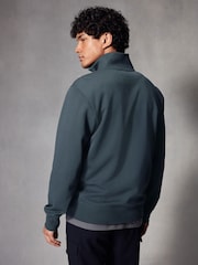 Blue Premium Jersey Quarter Zip Sweatshirt - Image 3 of 7