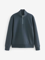 Blue Premium Jersey Quarter Zip Sweatshirt - Image 5 of 7