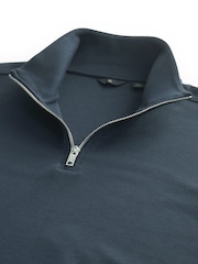 Blue Premium Jersey Quarter Zip Sweatshirt - Image 6 of 7