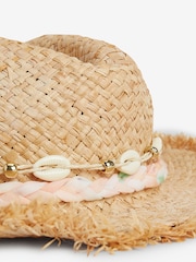 Natural Beaded Wide Brim Hat (3-16yrs) - Image 2 of 2