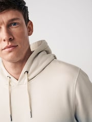 Aqua Blue Ombre Dip-Dye Cotton Rich Jersey Hoodie - Image 4 of 8