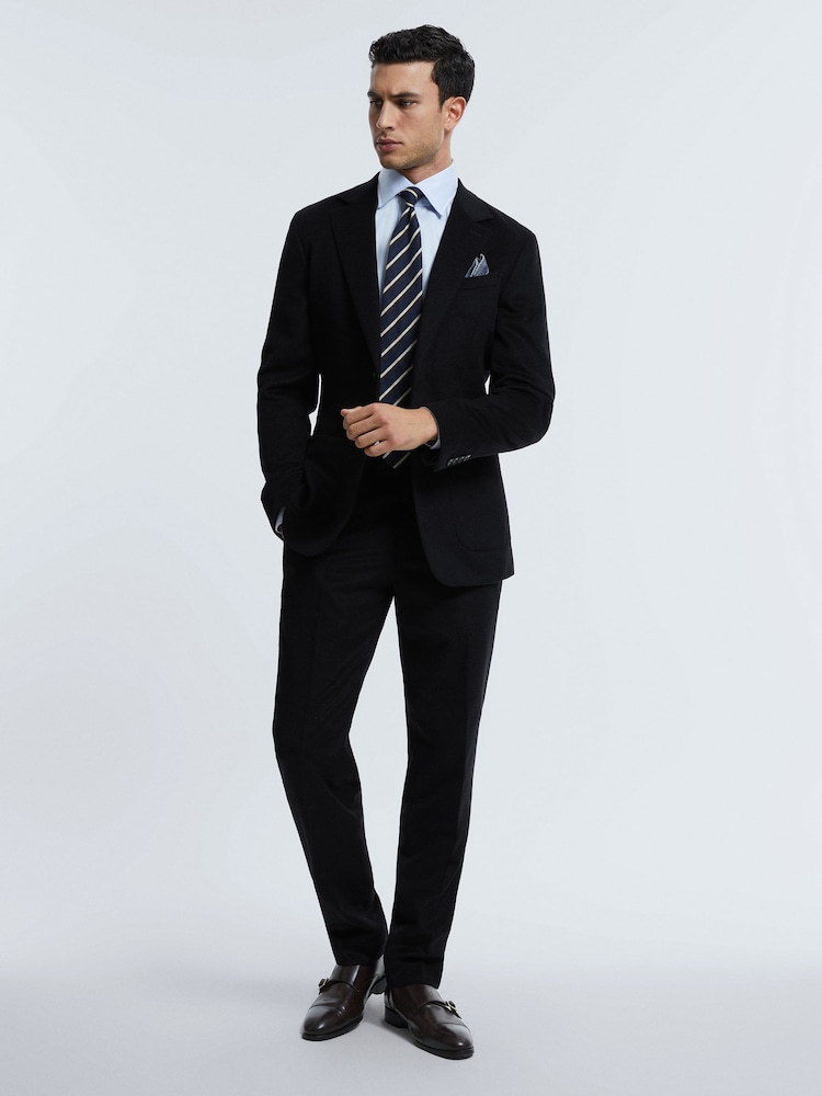 Reiss Navy Claridge Atelier Italian Cashmere Modern Fit Trousers - Image 1 of 5