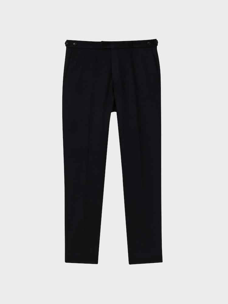 Reiss Navy Claridge Atelier Italian Cashmere Modern Fit Trousers - Image 2 of 5