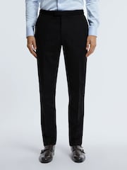 Reiss Navy Claridge Atelier Italian Cashmere Modern Fit Trousers - Image 3 of 5