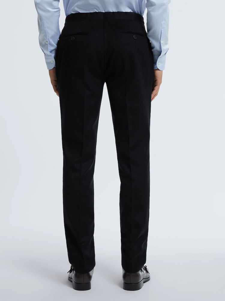 Reiss Navy Claridge Atelier Italian Cashmere Modern Fit Trousers - Image 5 of 5