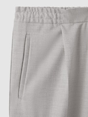 Reiss Grey Brighton Relaxed Drawstring Trousers with Turn-Ups - Image 6 of 7