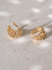 Mint Velvet Gold Tone Layered Earrings - Image 2 of 3
