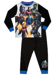 Character Black Avengers Marvel Printed Long Sleeve Pyjamas - Image 1 of 4