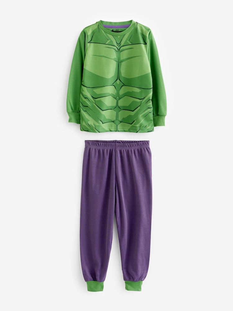 Character Green Avengers Iron Man and Hulk Pyjamas 2 Pack - Image 2 of 6