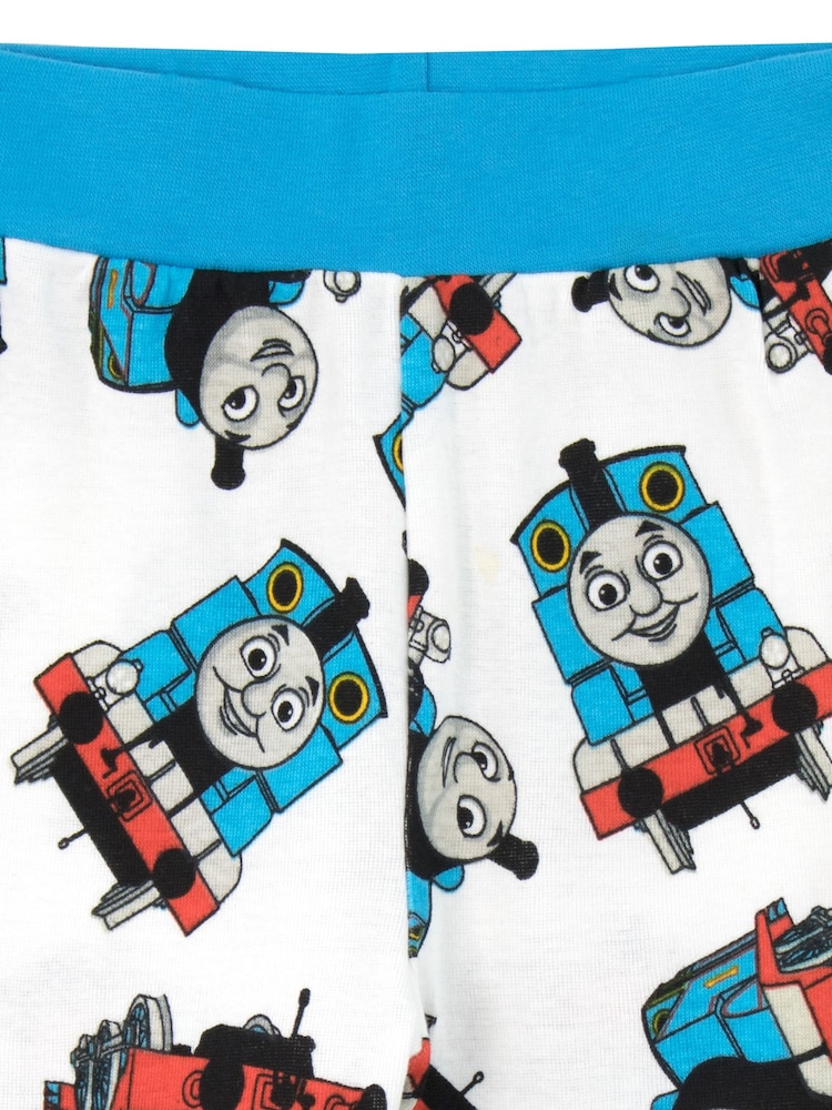 Character White Thomas The Tank Engine Snuggle Fit 100% Cotton Pyjamas - Image 2 of 6